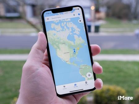 Google maps on a phone