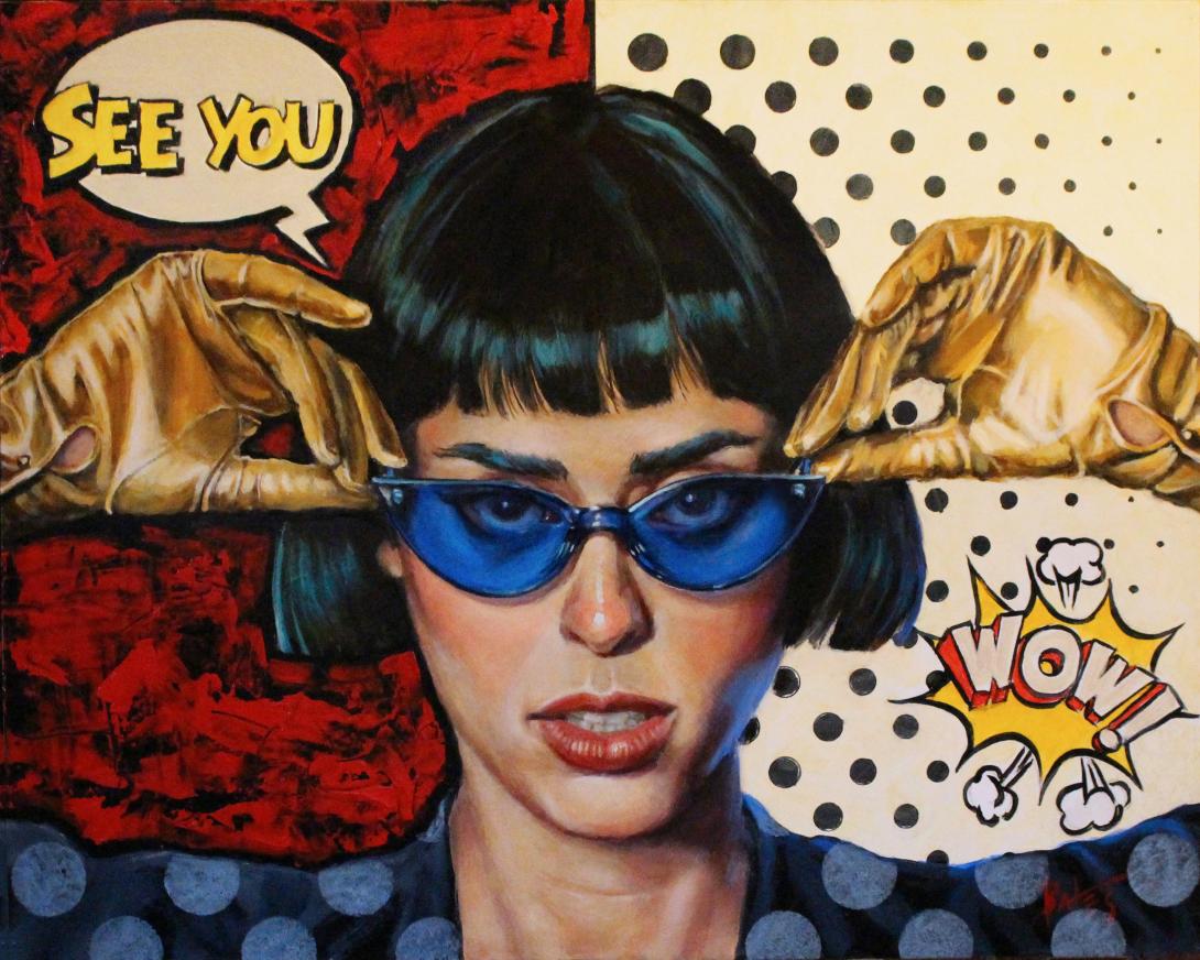 Donna Bates in the gallery